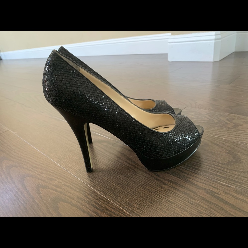 Enzo Angiolini Sparkly Black Heels